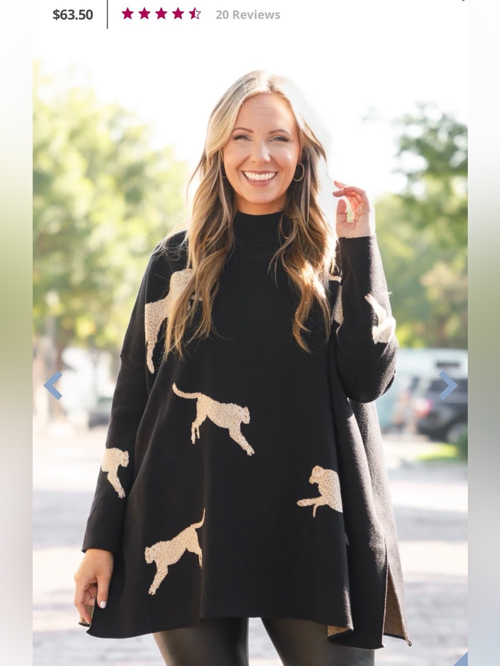 Entro Black Leopard Sweater
